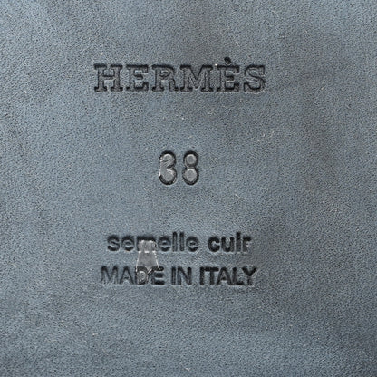 Hermes Calfskin Womens Ines Sandals 38 Gold 7 of 10