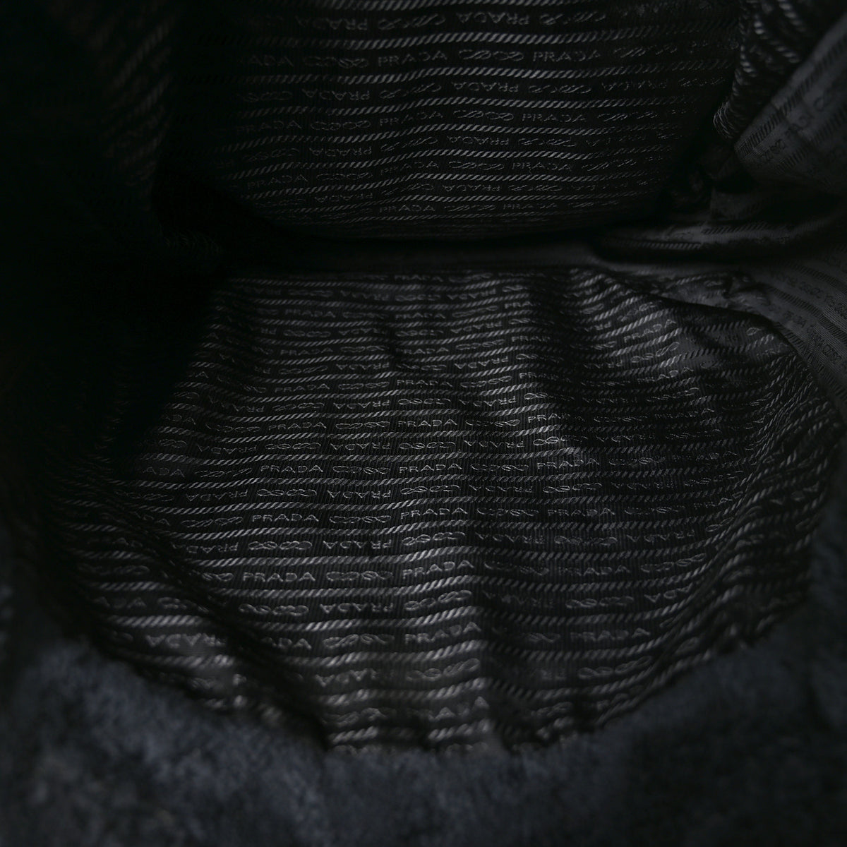 Terry Cloth Tote Bag Black White