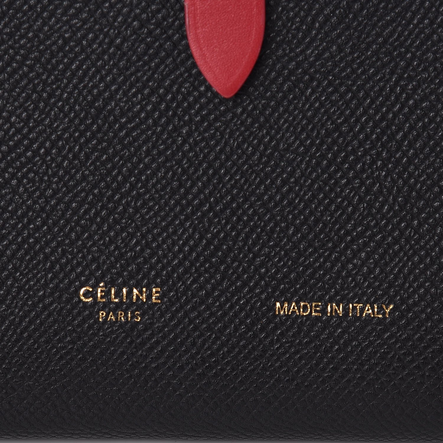 Celine Grained Calfskin Large Multifunction Strap Wallet Black 6 of 7