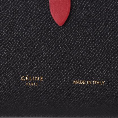 Celine Grained Calfskin Large Multifunction Strap Wallet Black 6 of 7