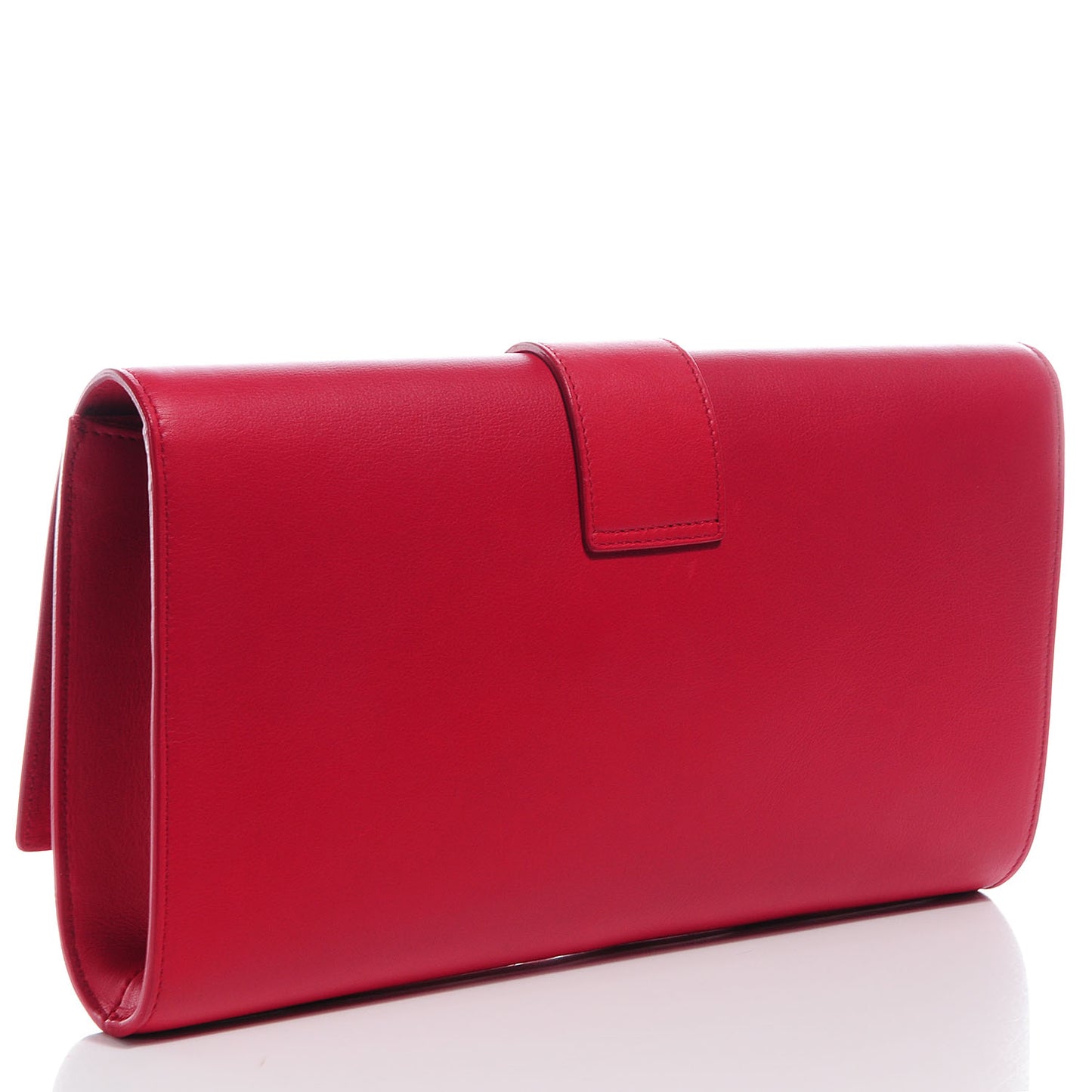 Leather Classic Y Clutch Rouge Orient