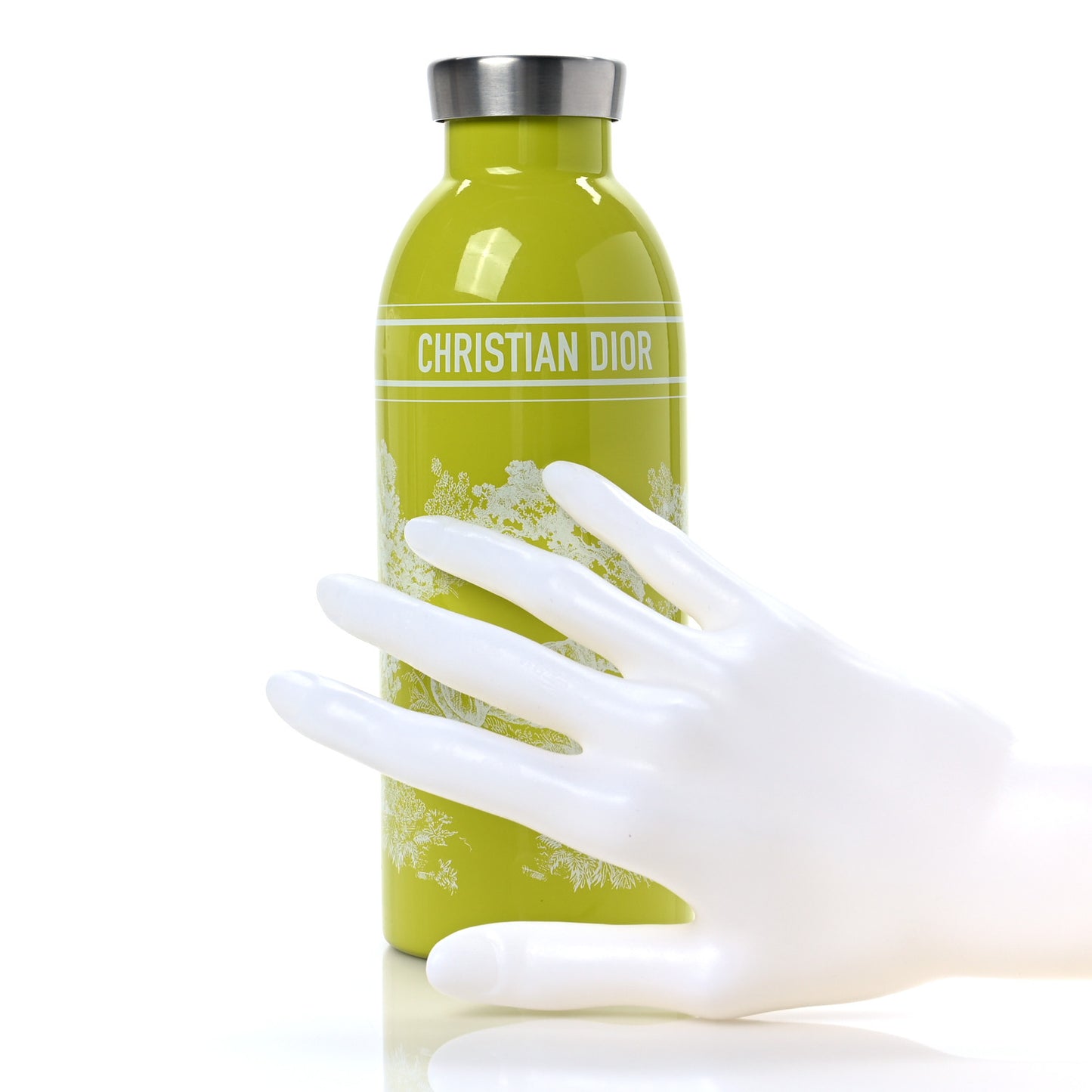 Stainless Steel Toile De Jouy Dioriviera Clima Bottle Green
