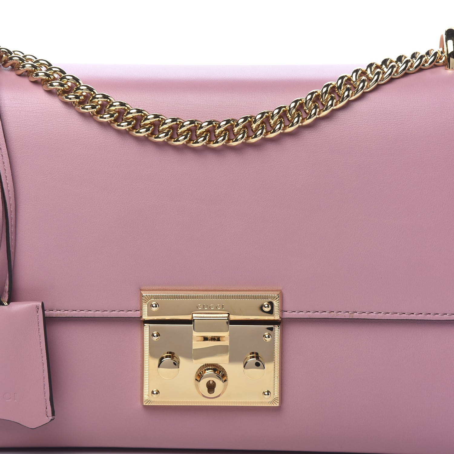 Gucci Moon Calfskin Medium Padlock Shoulder Bag Carmine Rose 10 of 10