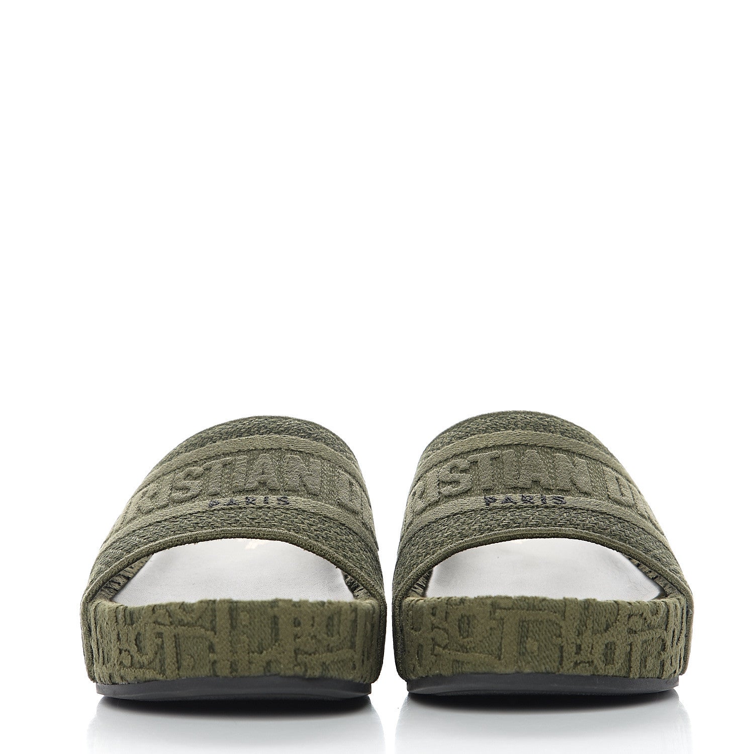 Christian Dior Oblique Denim D-Way Platform Sandal 38 Kaki 2 of 9