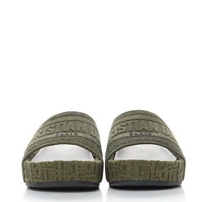Christian Dior Oblique Denim D-Way Platform Sandal 38 Kaki 2 of 9