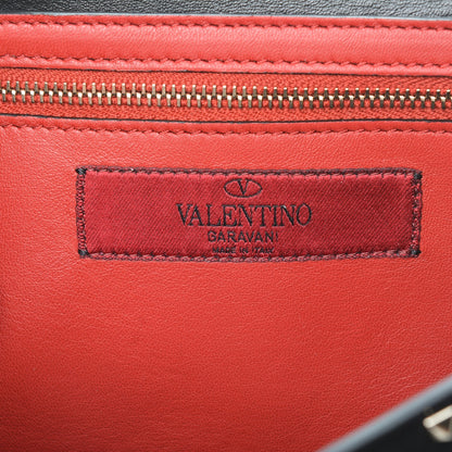 Valentino Garavani Suede Rockstud Spike Wallet on Chain Black 7 of 7