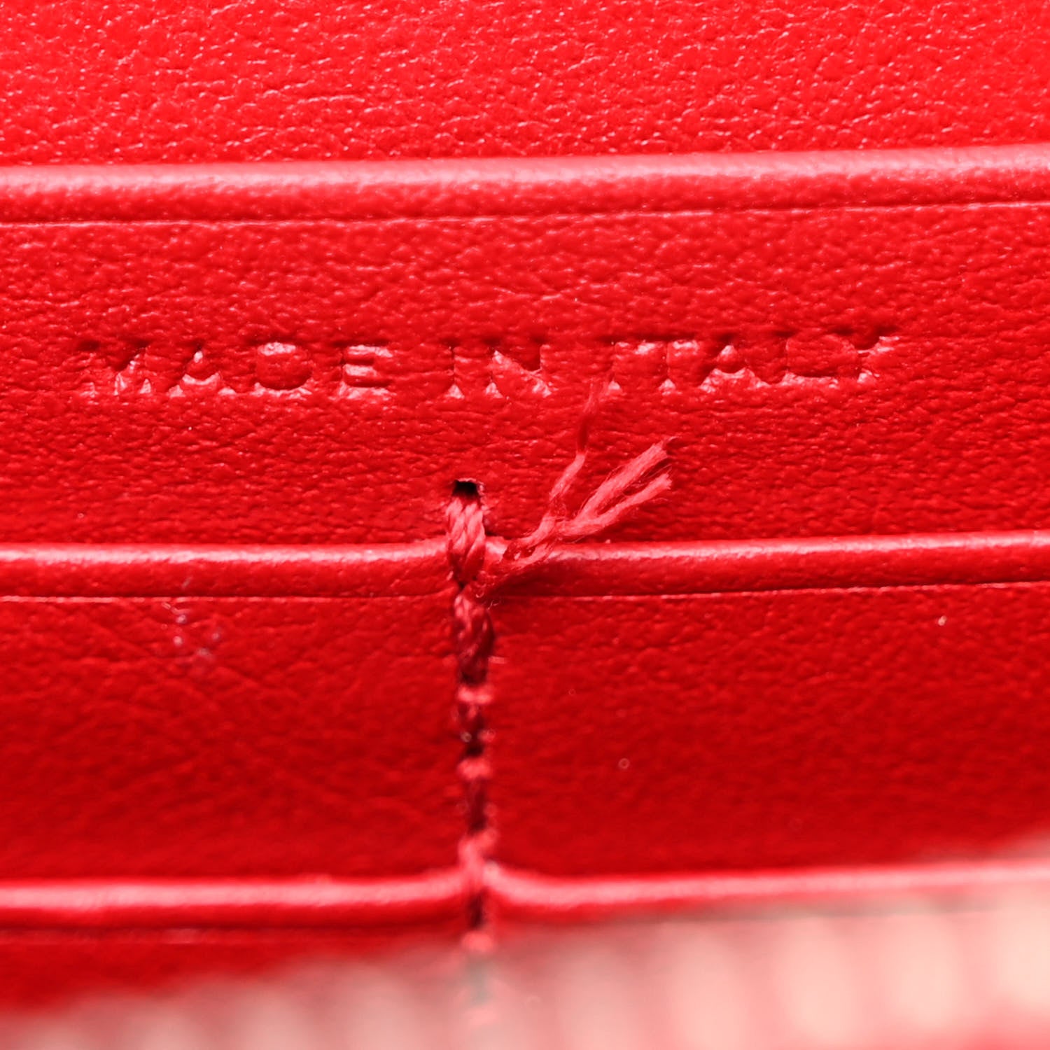 Saint Laurent Calfskin Crocodile Embossed Kate Monogram Tassel Chain Wallet Red 14 of 16
