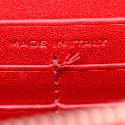 Saint Laurent Calfskin Crocodile Embossed Kate Monogram Tassel Chain Wallet Red 14 of 16