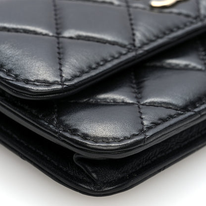 Chanel Calfskin Quilted Maxi Pearls Clutch With Chain Black 9 of 10