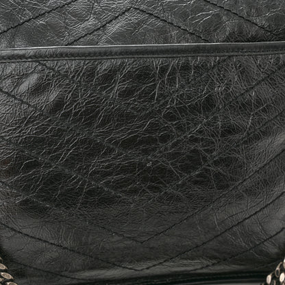 Saint Laurent Crinkled Calfskin Matelasse Monogram Large Niki Chain Satchel Black 11 of 11