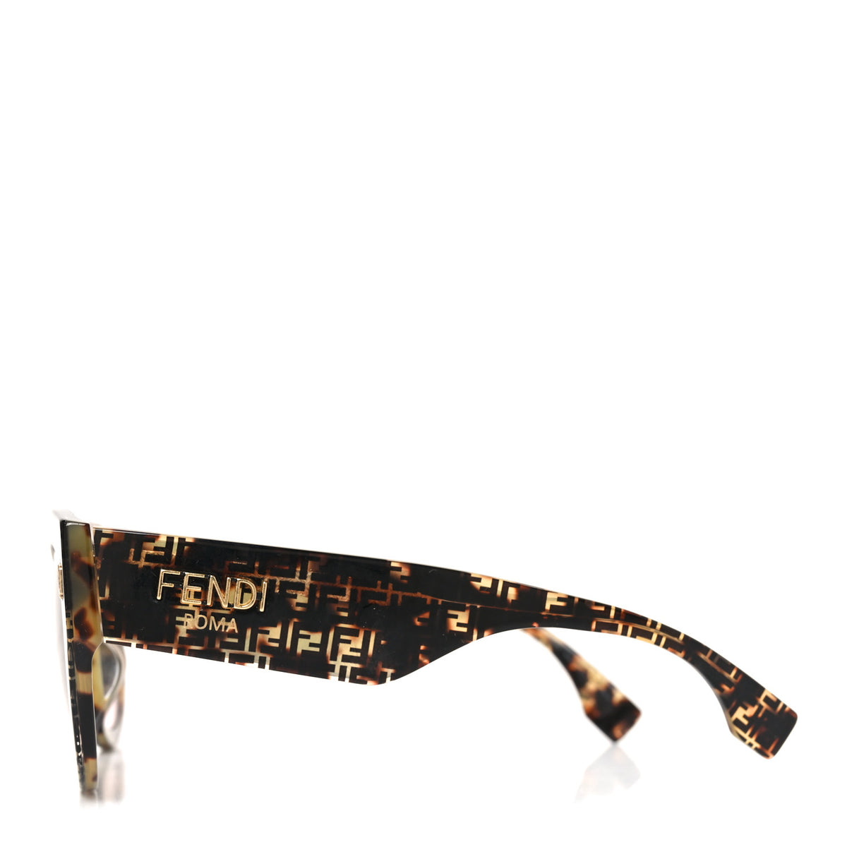 Fendi Roma Acetate F Havana Cat Eye square brown sunglasses Fendi Fendi First Acetate Cat-Eye Sunglasses | Neiman Marcus main image 2
