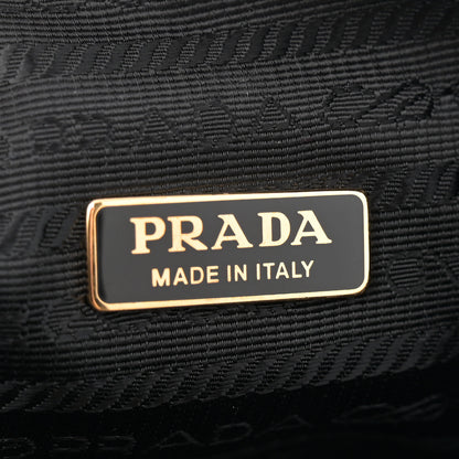 Prada Saffiano Lux Triangle Logo Embossed Mini Triangle Bag Black 6 of 10