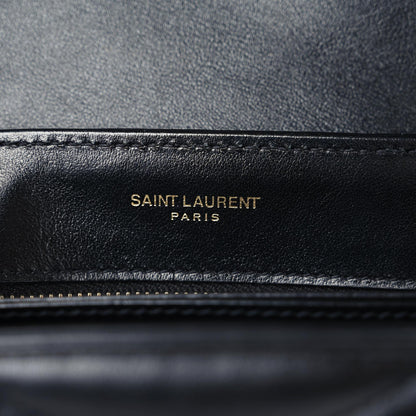 Saint Laurent Calfskin Y Quilted Monogram Toy Loulou Crossbody Bag Black 8 of 10