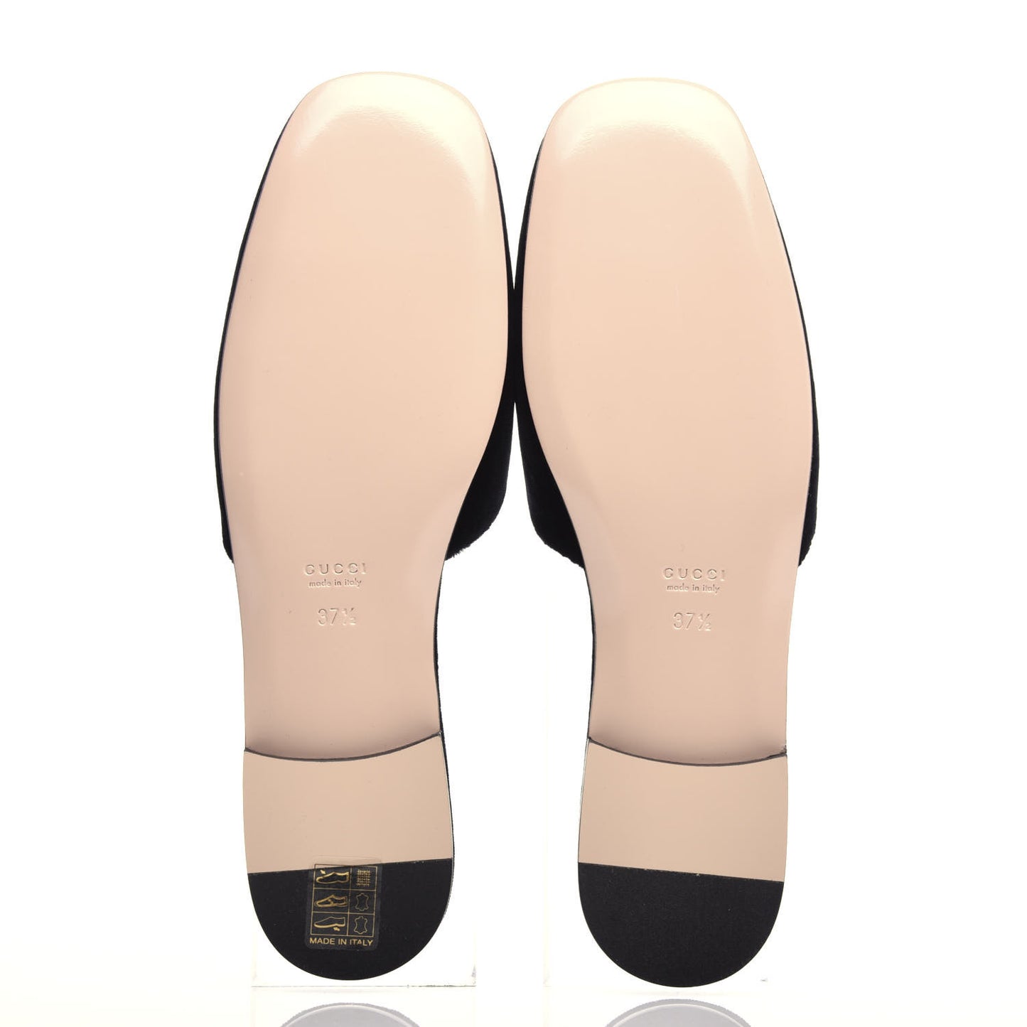 Velvet Crystal Square G Madelyn Slippers 37.5 Black