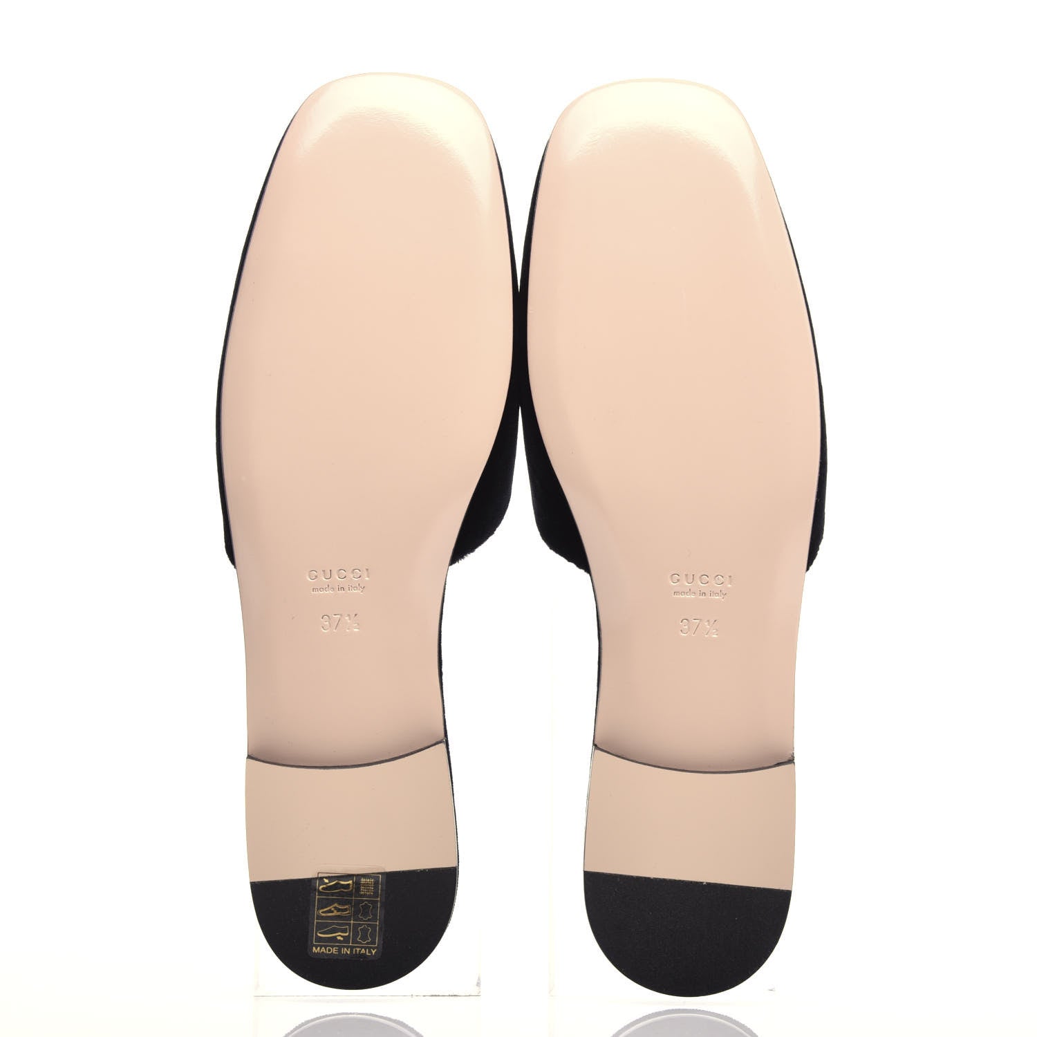 Gucci Velvet Crystal Square G Madelyn Slippers 37.5 Black 6 of 10