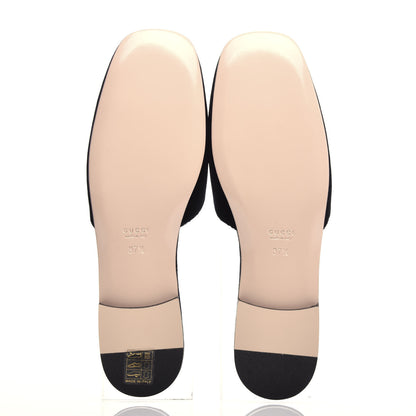 Gucci Velvet Crystal Square G Madelyn Slippers 37.5 Black 6 of 10