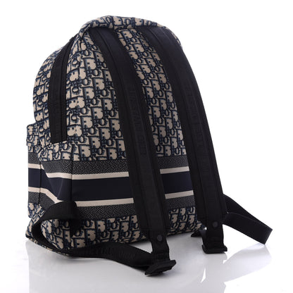 Christian Dior Oblique Diortravel Backpack Blue 2 of 9