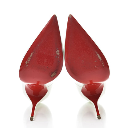 Christian Louboutin Patent So Kate 120 Pumps 37 White 5 of 13