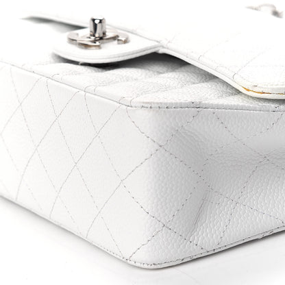 Chanel Caviar Quilted Medium Double Flap White 9 of 16