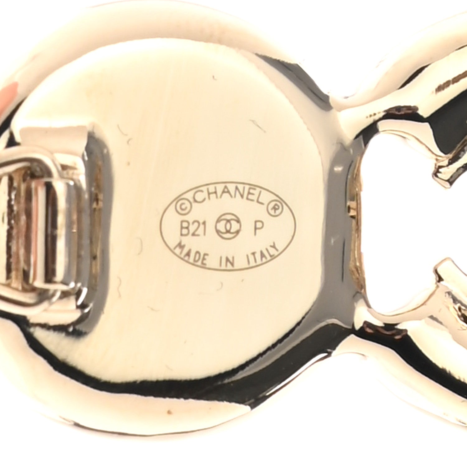 Chanel Pearl Coco Hair Clip Barrette Gold 3 of 4
