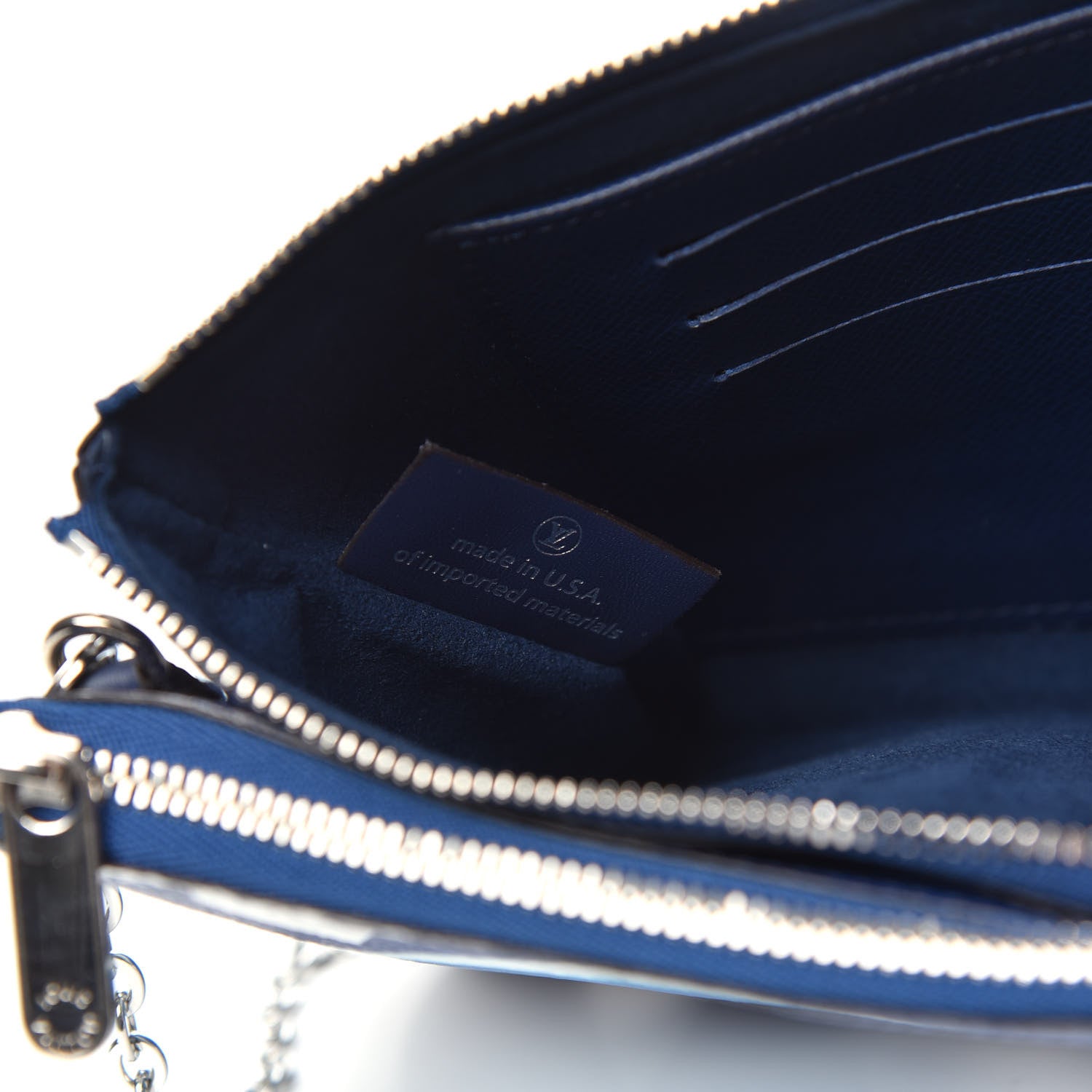 Louis Vuitton Monogram Giant Escale Double Zip Pochette Blue 8 of 12