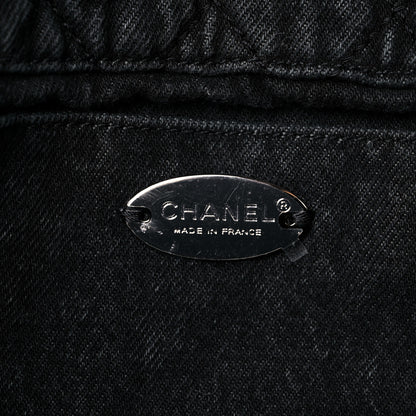 Chanel Denim Quilted Denimpression Flap Grey Black 6 of 10