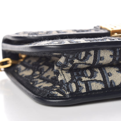 Christian Dior Oblique Small DiorAddict Flap Bag Navy Blue 8 of 13