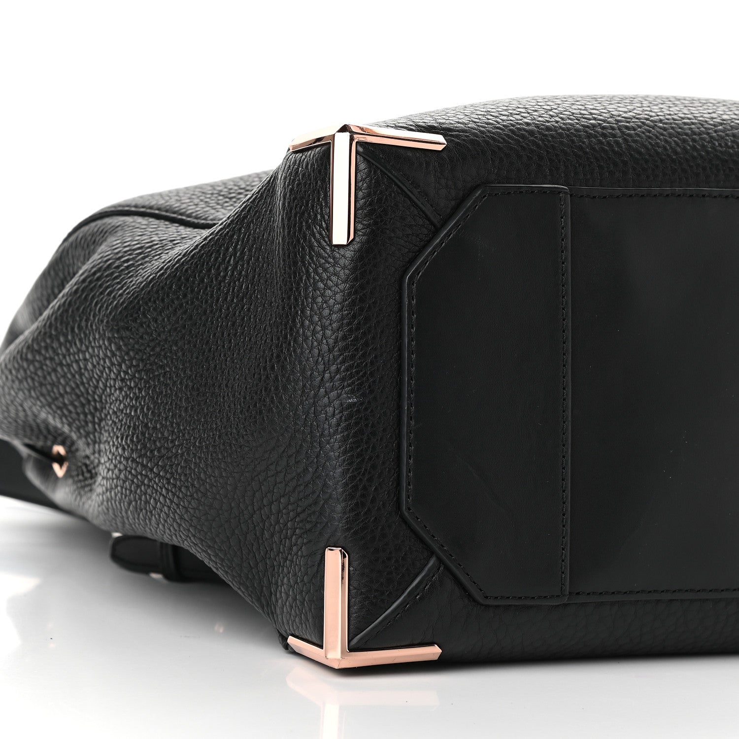 Alexander Wang Pebbled Calfskin Prisma Skeletal Backpack Black Rose Gold Hardware 6 of 7