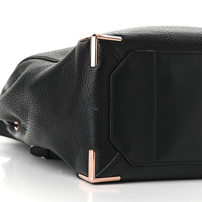 Alexander Wang Pebbled Calfskin Prisma Skeletal Backpack Black Rose Gold Hardware 6 of 7