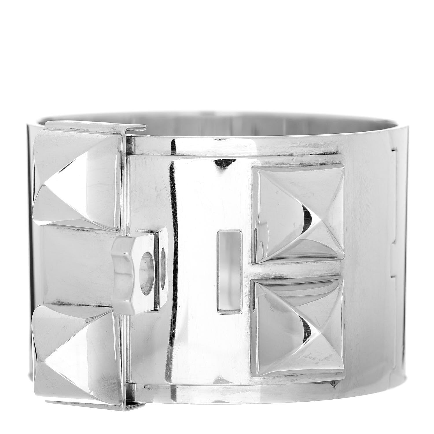 Hermes Sterling Silver Collier De Chien Bracelet LG 3 of 4