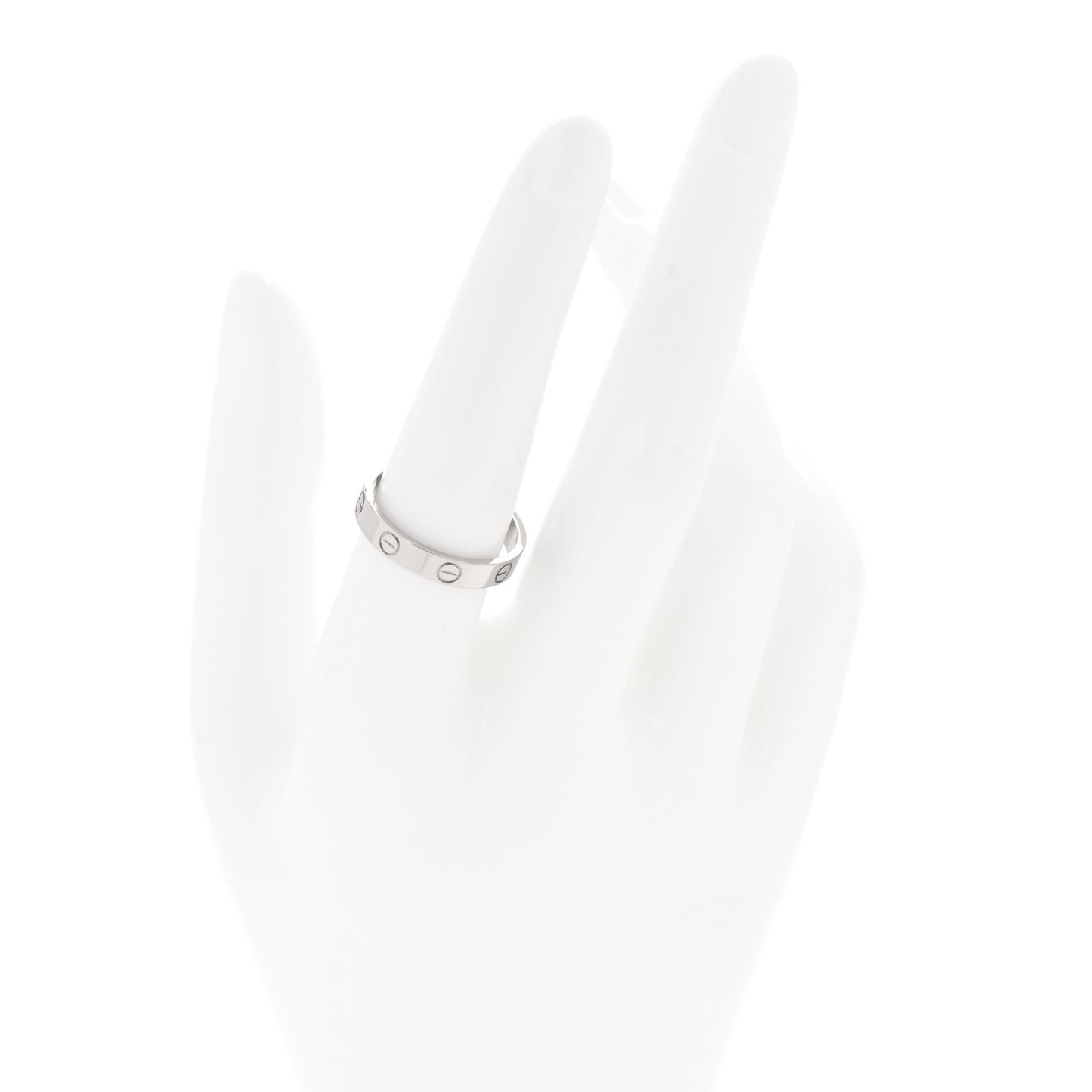 18K White Gold 3.5mm LOVE Wedding Band Ring 56 7.75