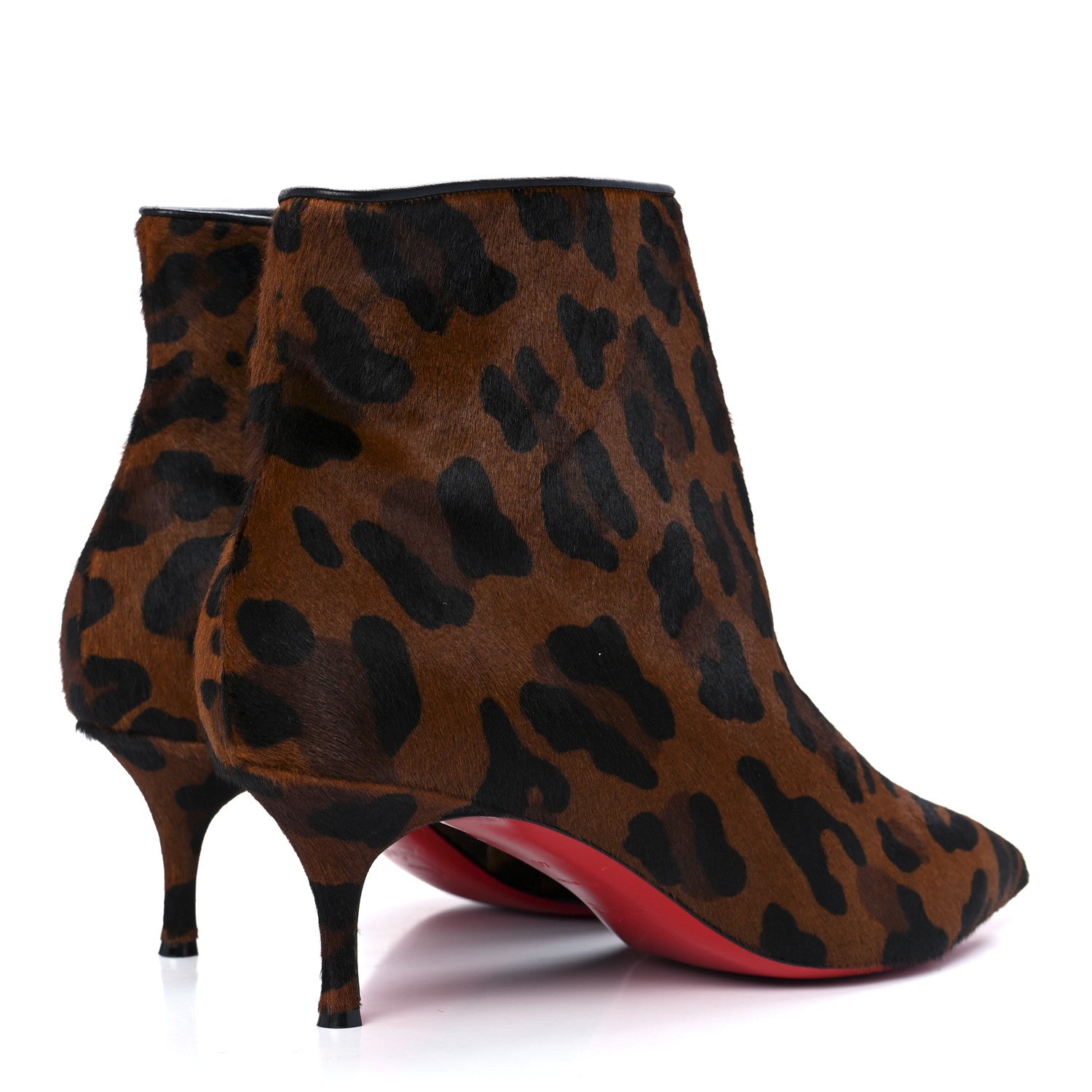 Christian Louboutin Pony Hair Leopard Print So Kate Booty 55 Ankle Boots 40 Black 4 of 9
