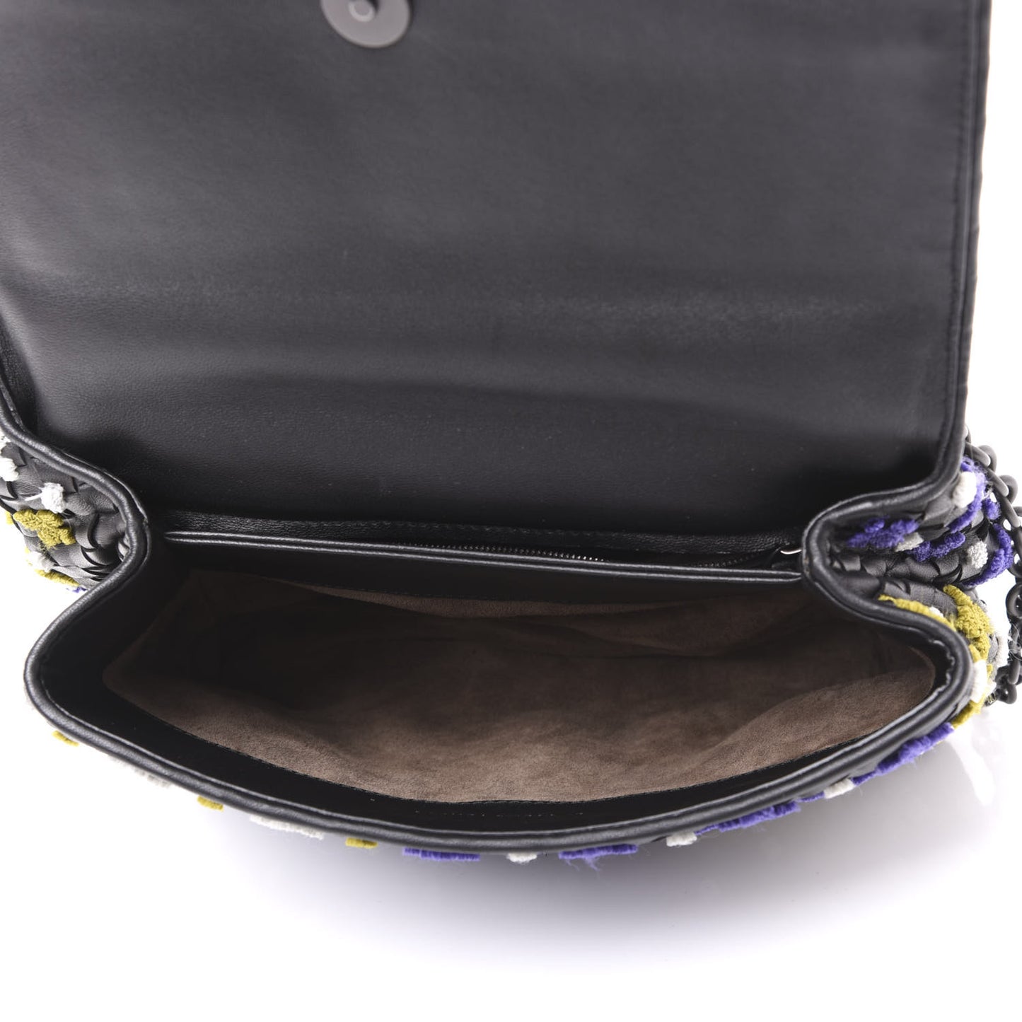 Nappa Intrecciato Embroidered Small Olimpia Black Multicolor