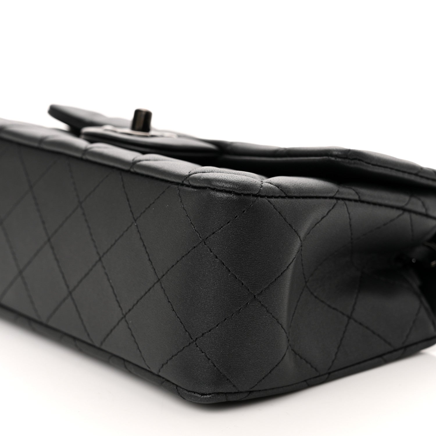 Chanel Lambskin Quilted Mini Rectangular Flap So Black 10 of 11