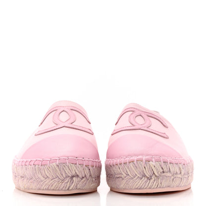 Chanel Lambskin CC Espadrilles 37 Light Pink 2 of 7