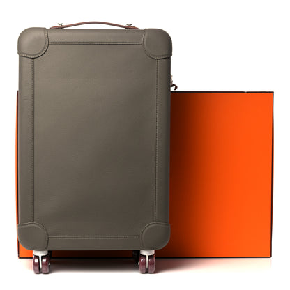 Hermes Taurillon Regate RMS Suitcase Etain Fauve Rouge H 16 of 16