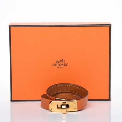 Hermes Epsom Kelly Double Tour Bracelet XS Orange 5 of 5