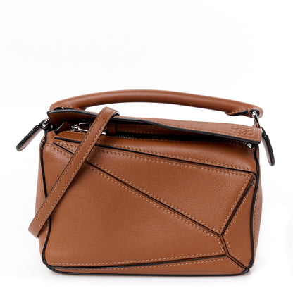 Loewe Calfskin Mini Puzzle Bag Tan 1 of 11