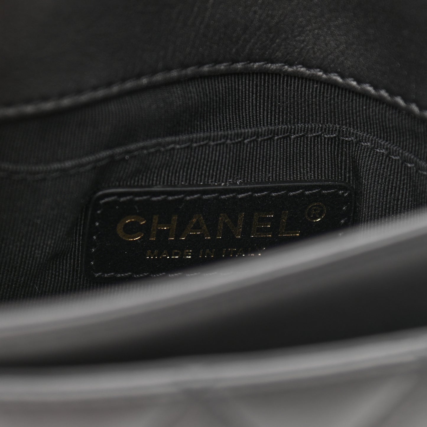 Calfskin Quilted Top Handle Flap Black