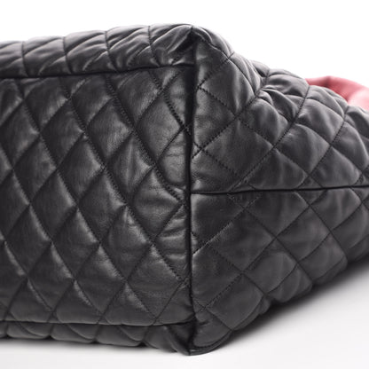 Chanel Lambskin Quilted Large Coco Cocoon Reversible Tote Black 13 of 17