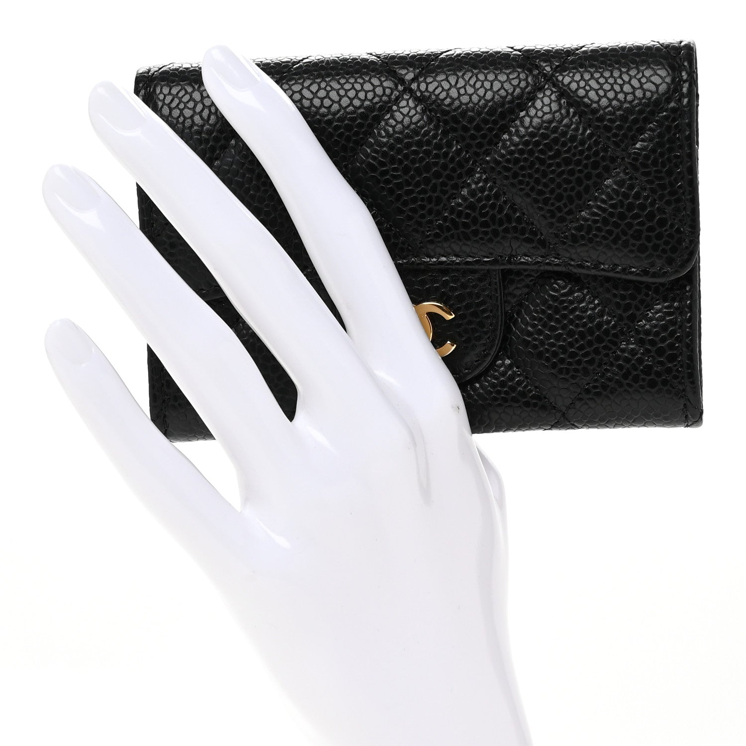 Chanel Caviar Quilted Flap Card Holder Black 2 of 11