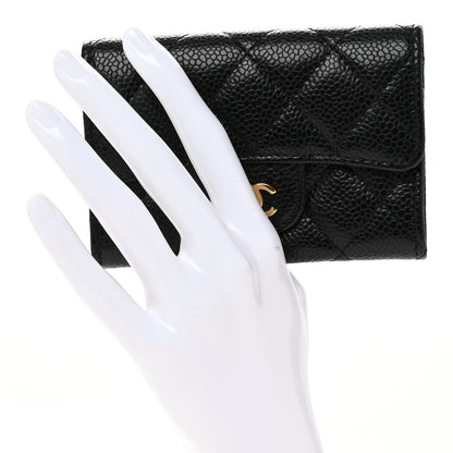 Chanel Caviar Quilted Flap Card Holder Black 2 of 11