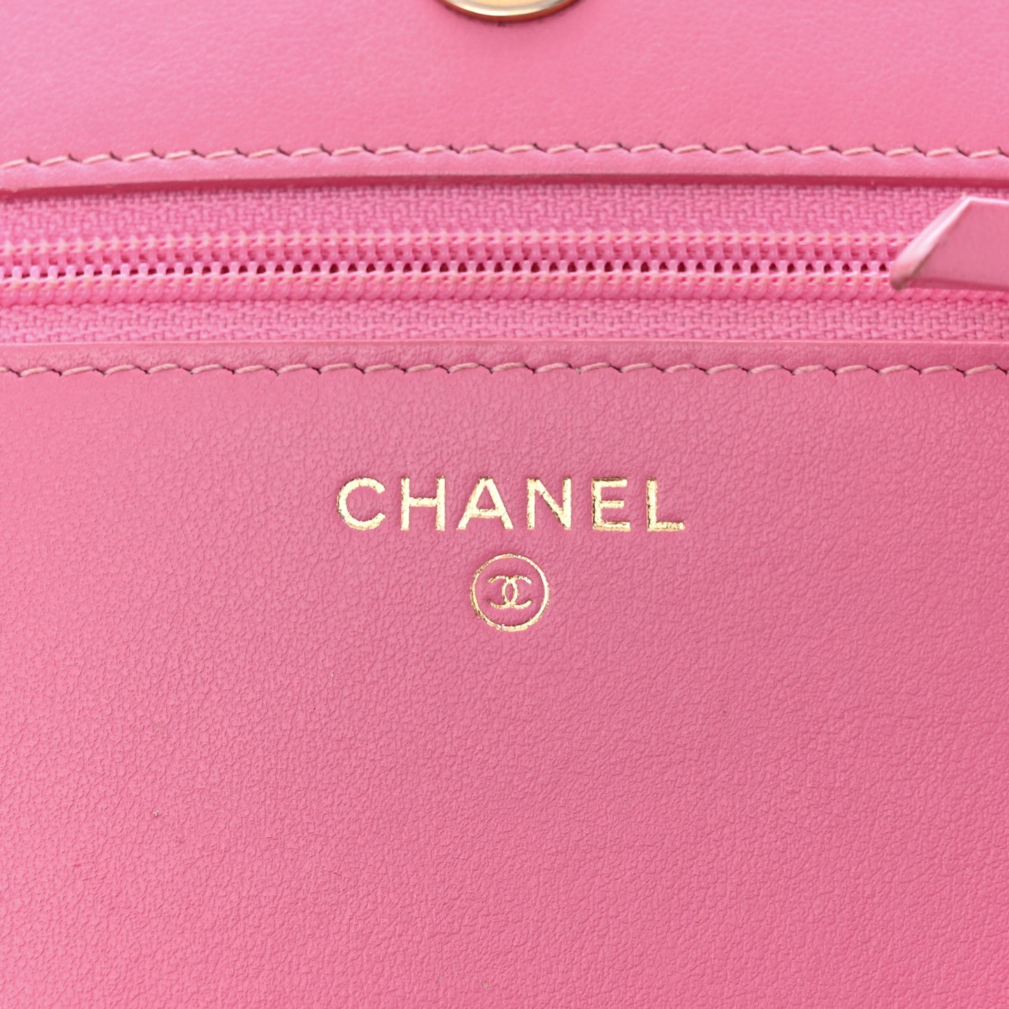 Caviar Quilted Boy Wallet On Chain WOC Pink