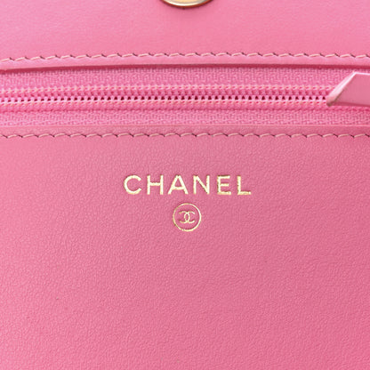 Chanel Caviar Quilted Boy Wallet On Chain WOC Pink 6 of 14