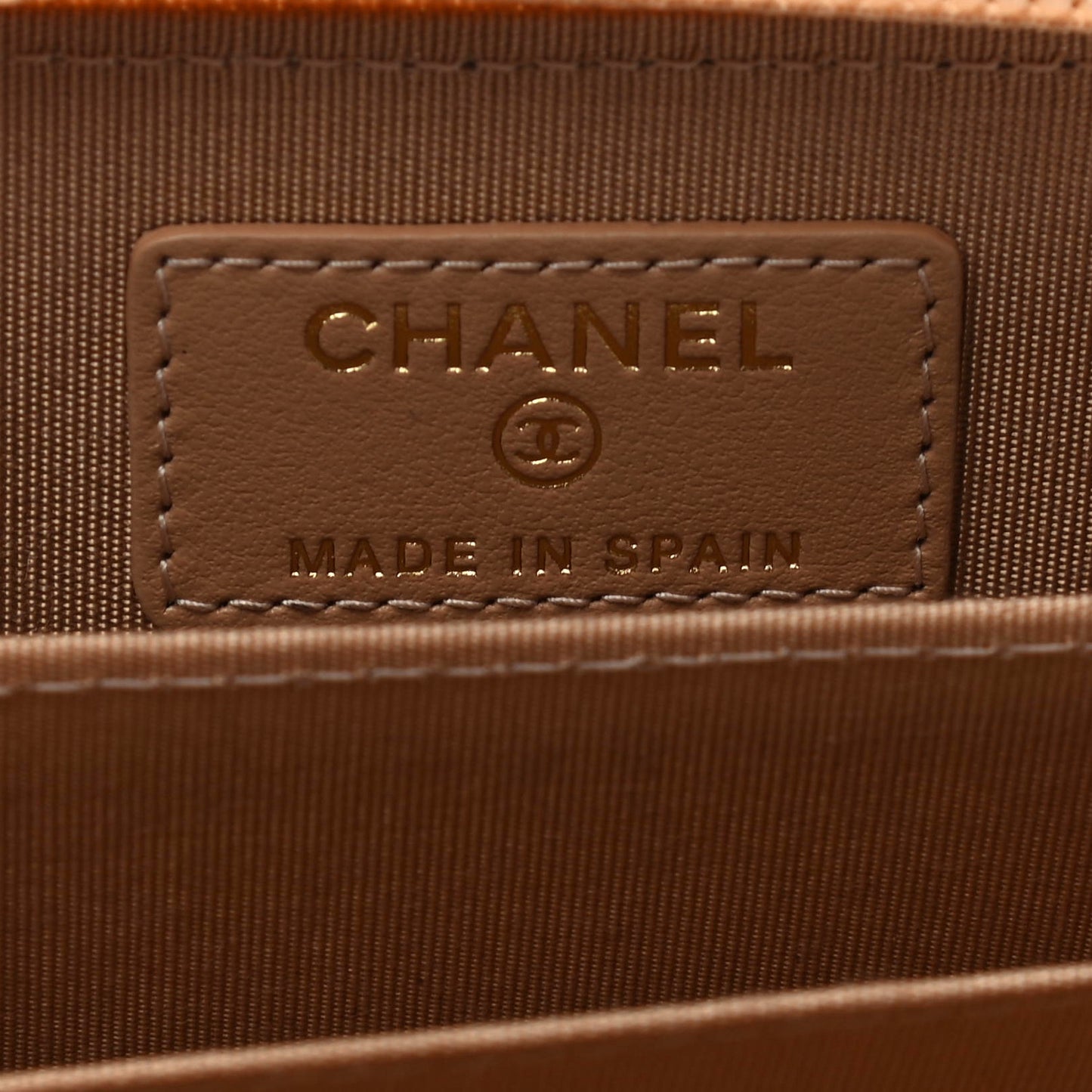 Caviar Quilted Boy Zip Around Coin Purse Wallet Beige