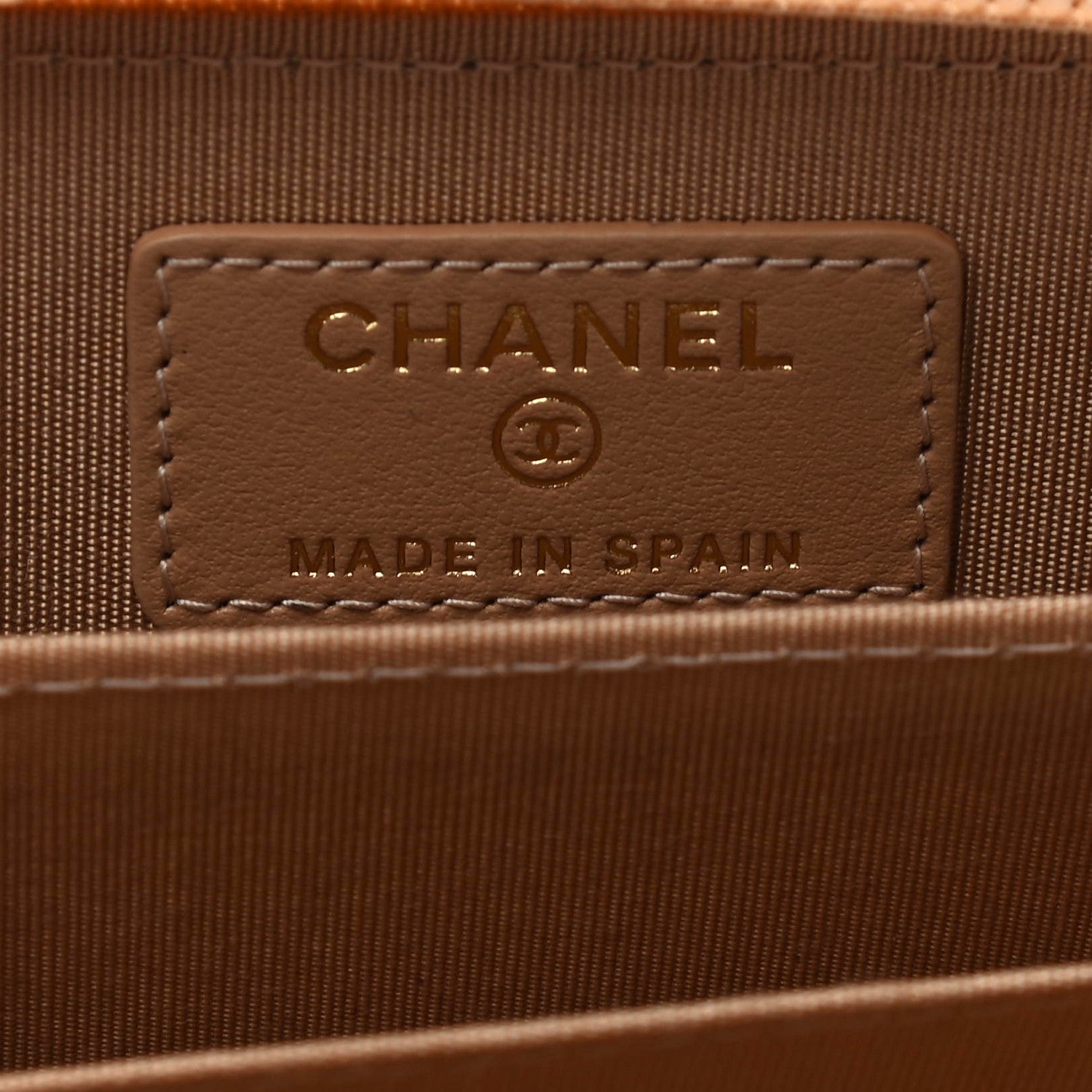 Chanel Caviar Quilted Boy Zip Around Coin Purse Wallet Beige 6 of 8