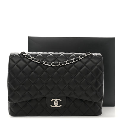Chanel Lambskin Quilted Maxi Double Flap Black 12 of 12
