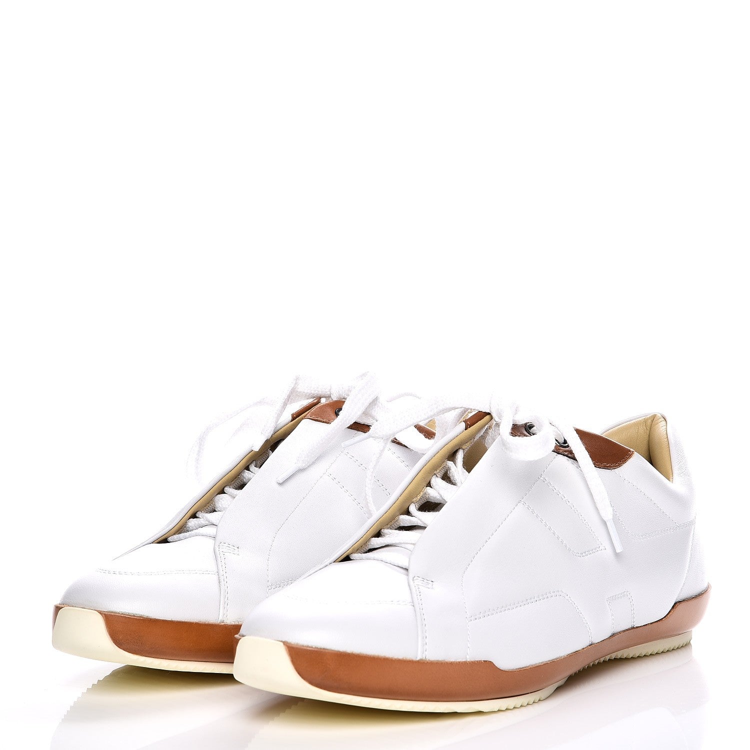 Hermes Nappa Impulse Sneakers 38 Blanc Gold 3 of 13