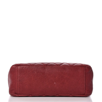Chanel Calfskin Quilted Petit Shopping Tote PST Dark Red 10 of 14