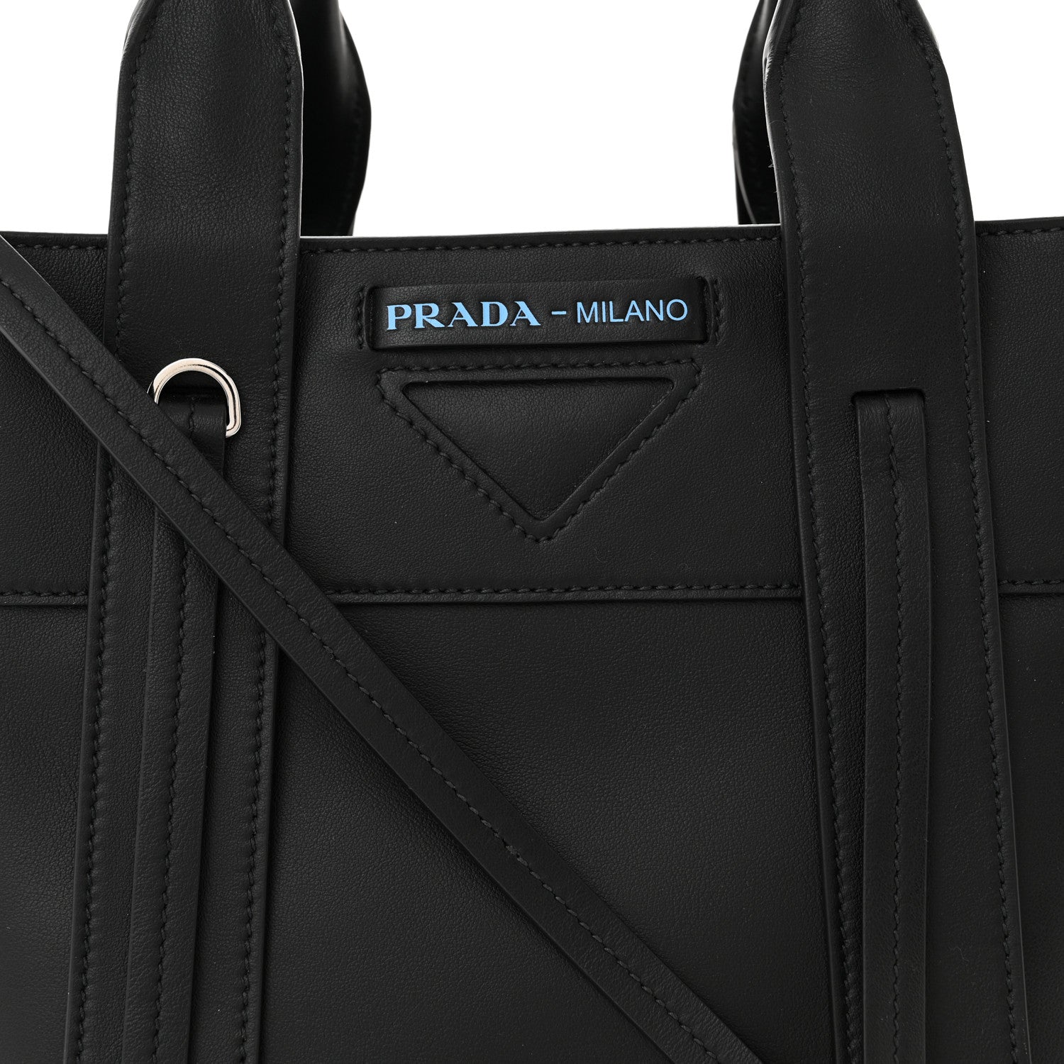 Prada Grace Lux Light Small Ouverture Tote Black White 7 of 9